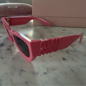 Miu Miu Bold Pink Sunglasses like new no scratches